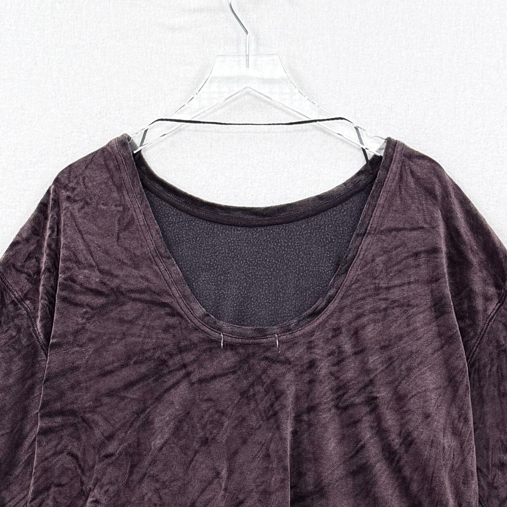 WE THE FREE PEOPLE Valerie Velvet Tee Shirt Women Small Purple Navy Short Sleeve - Picture 6 of 15